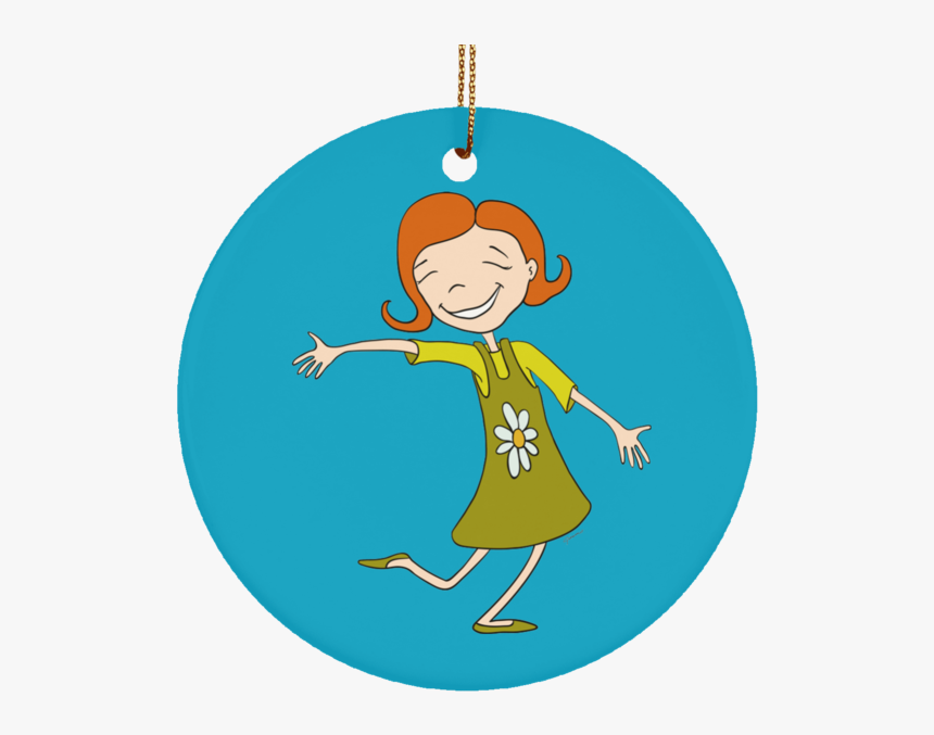 Dancing Lady Limited Edition Ceramic Ornament Aqua - Cartoon, HD Png Download, Free Download