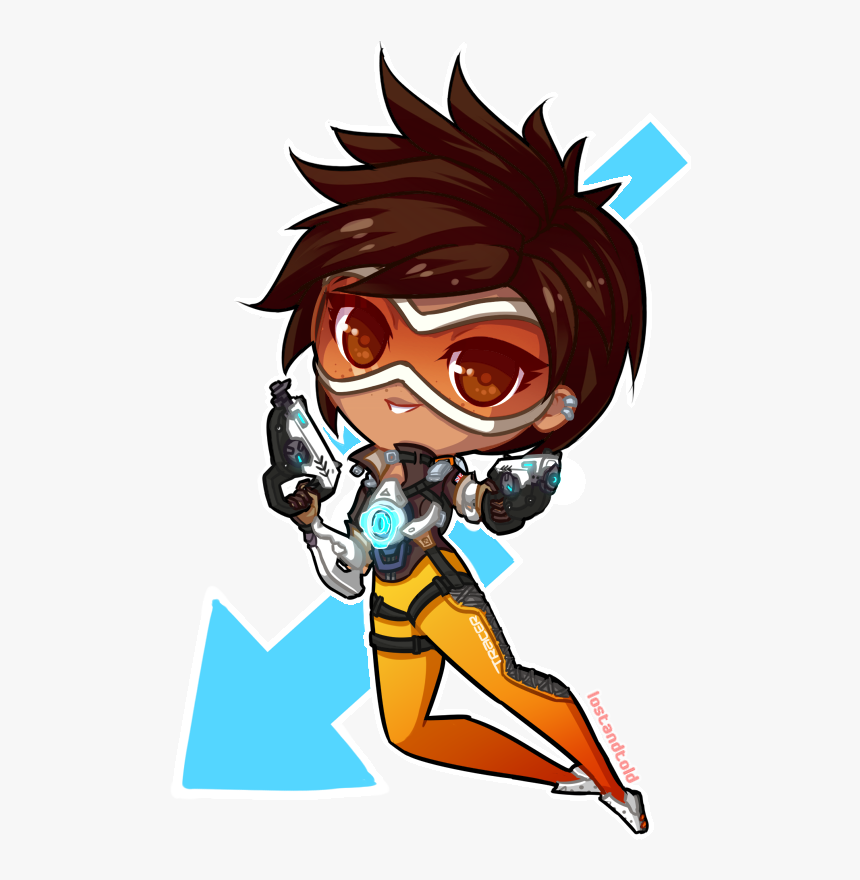 Overwatch By Lostadopt - Overwatch Tracer Chibi Drawing, HD Png Download, Free Download