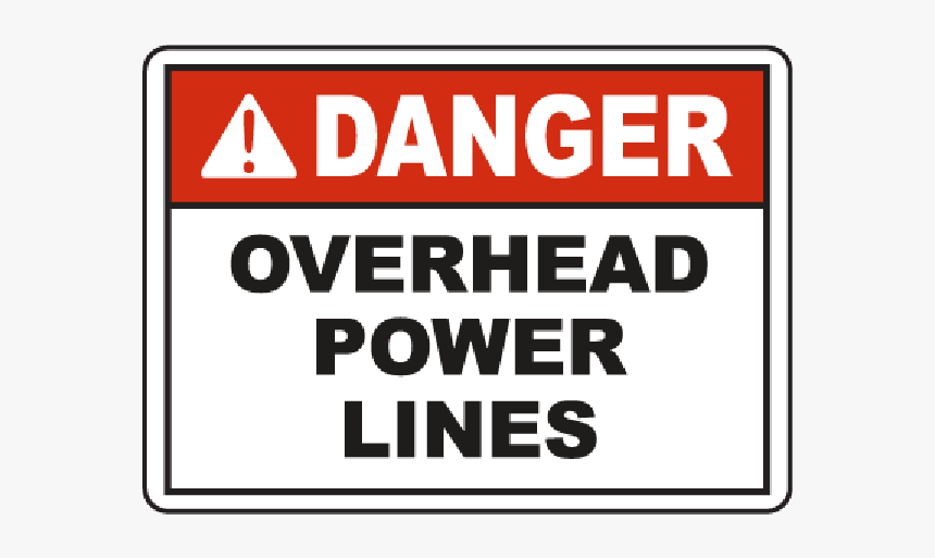 Overhead Power Lines - Sign, HD Png Download, Free Download