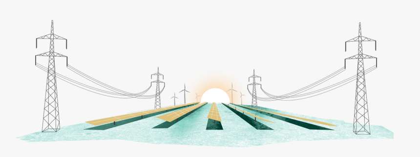 Solar Panels And Power Lines - Suspension Bridge, HD Png Download, Free Download