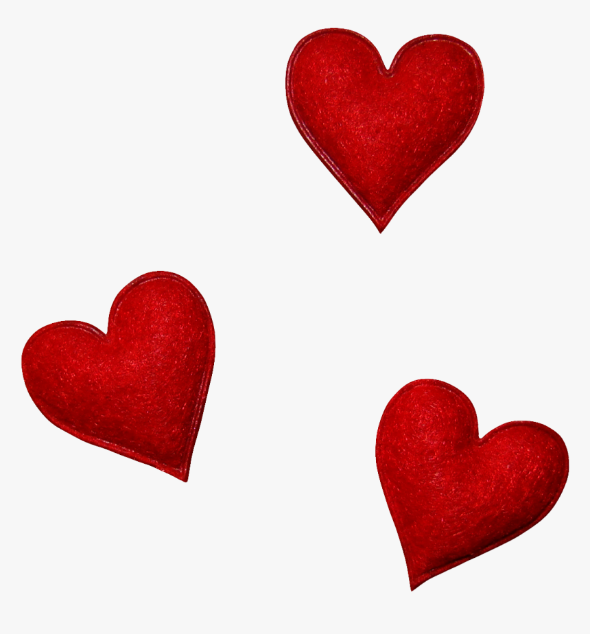 Three Hearts Png Download - Hearts Red Draw, Transparent Png, Free Download