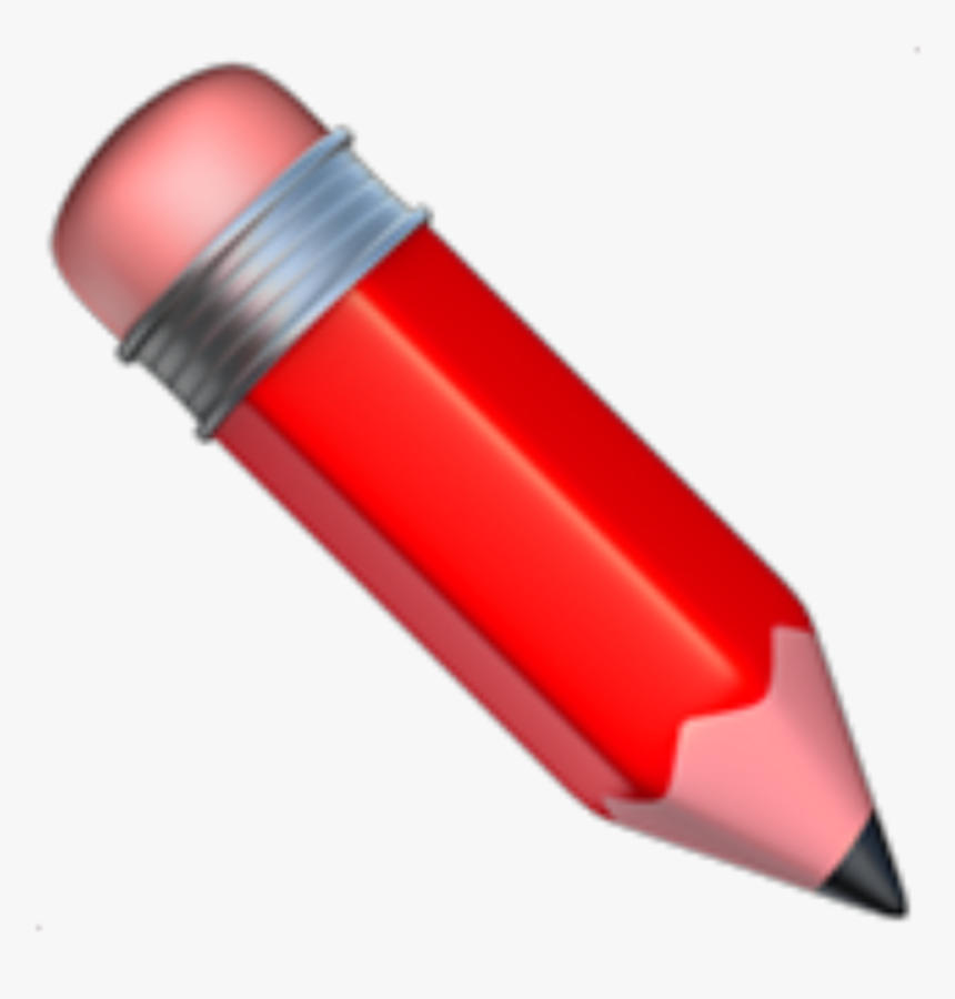 Redemoji Red Redpencil Apple - Transparent Emoji Pencil, HD Png Download, Free Download