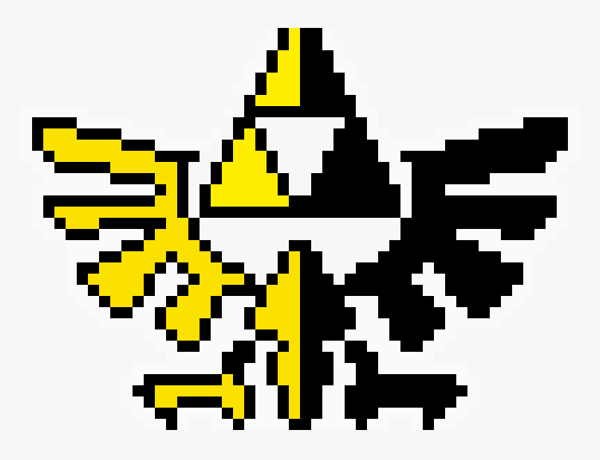 Skyward Sword Emblem Black And White - Pixel Art Zelda Triforce, HD Png Download, Free Download