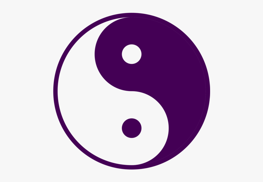 Area,purple,text - Yin Yang Purple Png, Transparent Png, Free Download