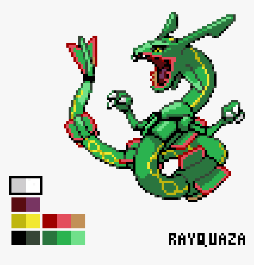 Rayquaza Pixel Art Minecraft, HD Png Download, Free Download