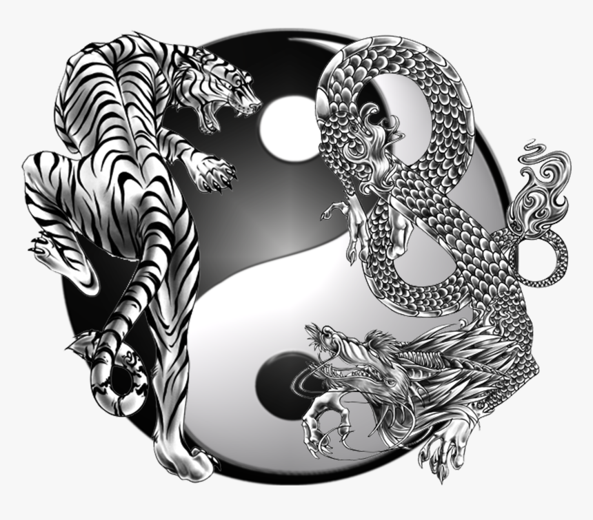 Dragon Society International Chinese Symbol Yin Yang - Yin Yang Logo Dragon And Tiger, HD Png Download, Free Download