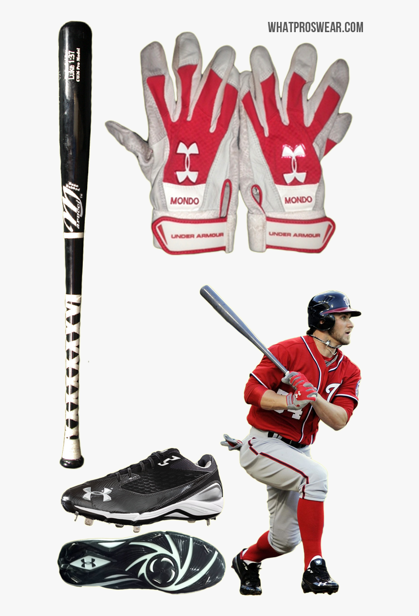 Bryce Harper Bat, Bryce Harper Batting Gloves, Bryce - Bryce Harper 34 Glove Webbing, HD Png Download, Free Download