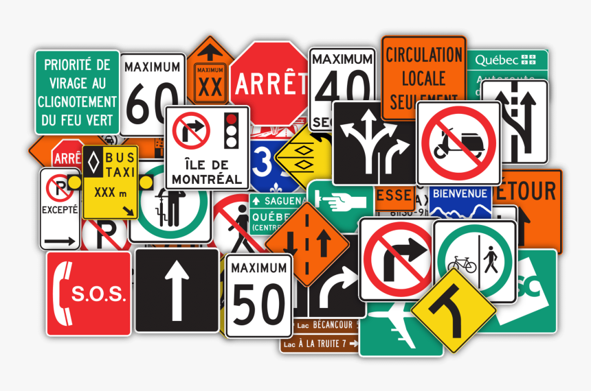Quebec Signage - All Quebec Road Signs, HD Png Download, Free Download