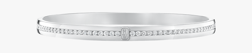 Hw Logo By Harry Winston, White Gold Diamond Bracelet - Bangle, HD Png Download, Free Download