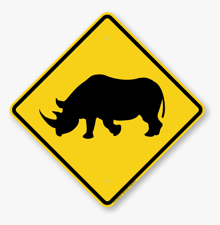 Transparent Rhinoceros Png - Construction Sign Clipart, Png Download, Free Download