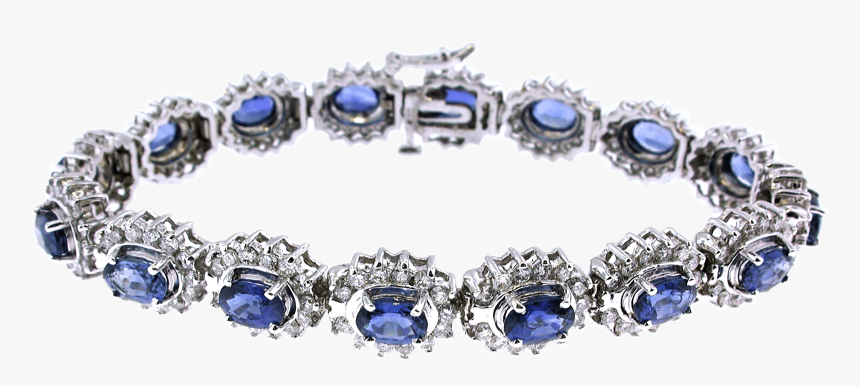 Transparent Diamond Bracelet Png - Blue Sapphire Bangle Transparent Background, Png Download, Free Download