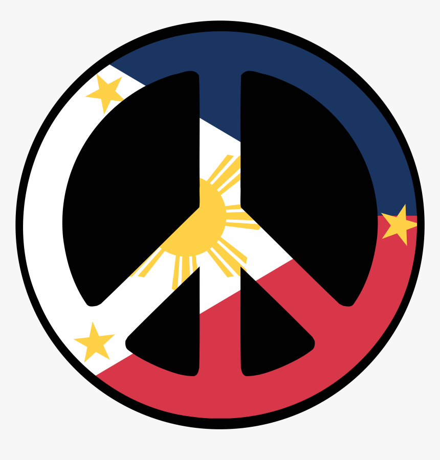 Philippines Drawing Symbol - Philippine Flag Peace Symbol, HD Png Download, Free Download