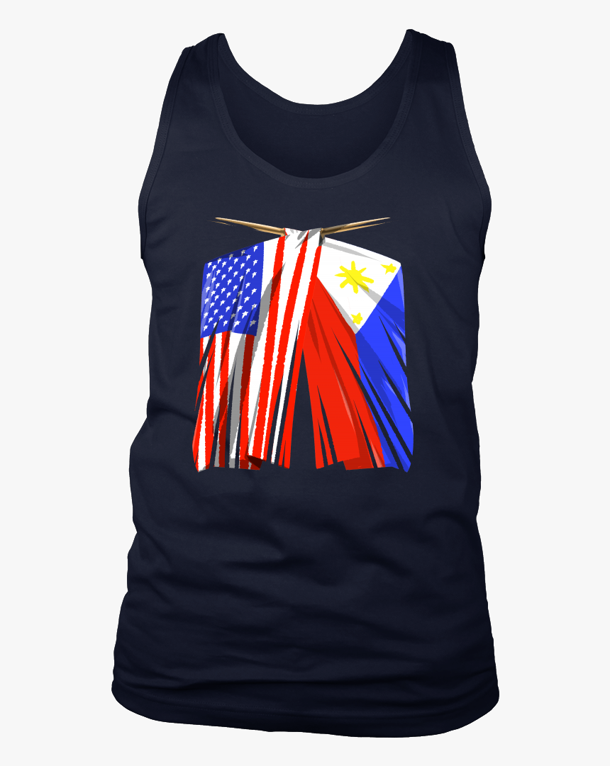 Philippines Flag Tank Filipino American Flag Tank - One Piece Zoro Shirt Tank, HD Png Download, Free Download