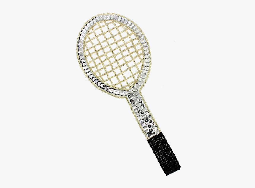 Tennis Racquet Beaded & Sequin Applique - Racket, HD Png Download, Free Download