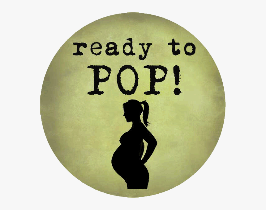 Sticker Label Happiness - She's Ready To Pop Pregnant Silhouette, HD Png Download, Free Download