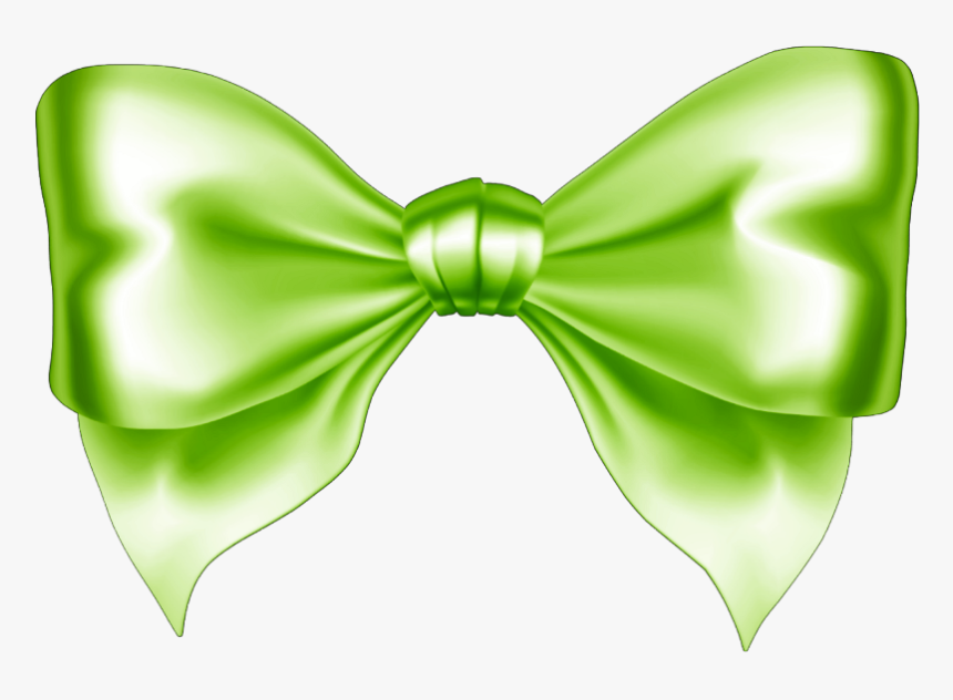 Mq Green Bow Decorate Decoration Colormix Fte - Silver Ribbon Png, Transparent Png, Free Download