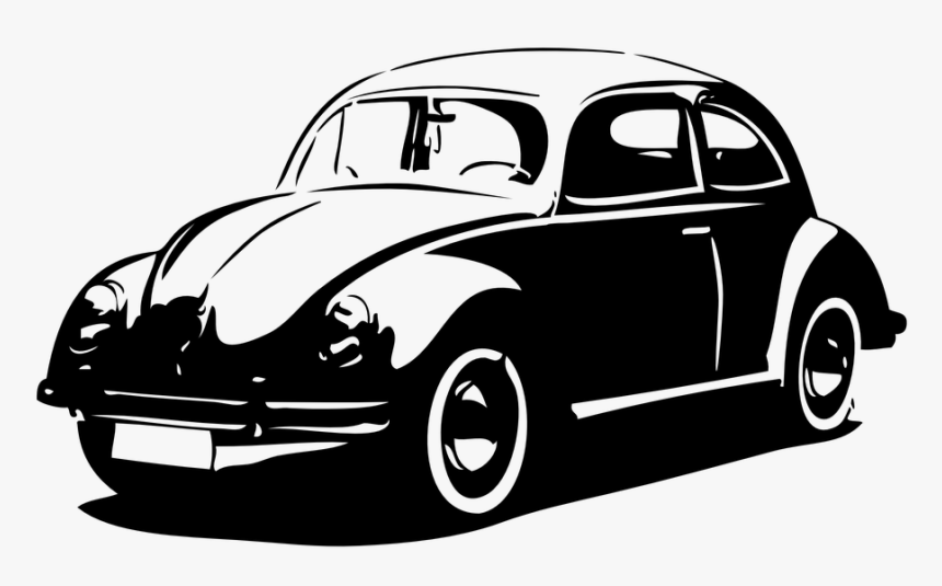 Beetle Clipart - Volkswagen Black And White, HD Png Download, Free Download