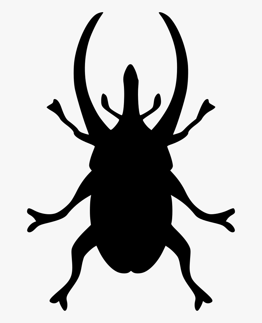 Beetle Nature - Silhouette Insect Clipart Black And White, HD Png Download, Free Download