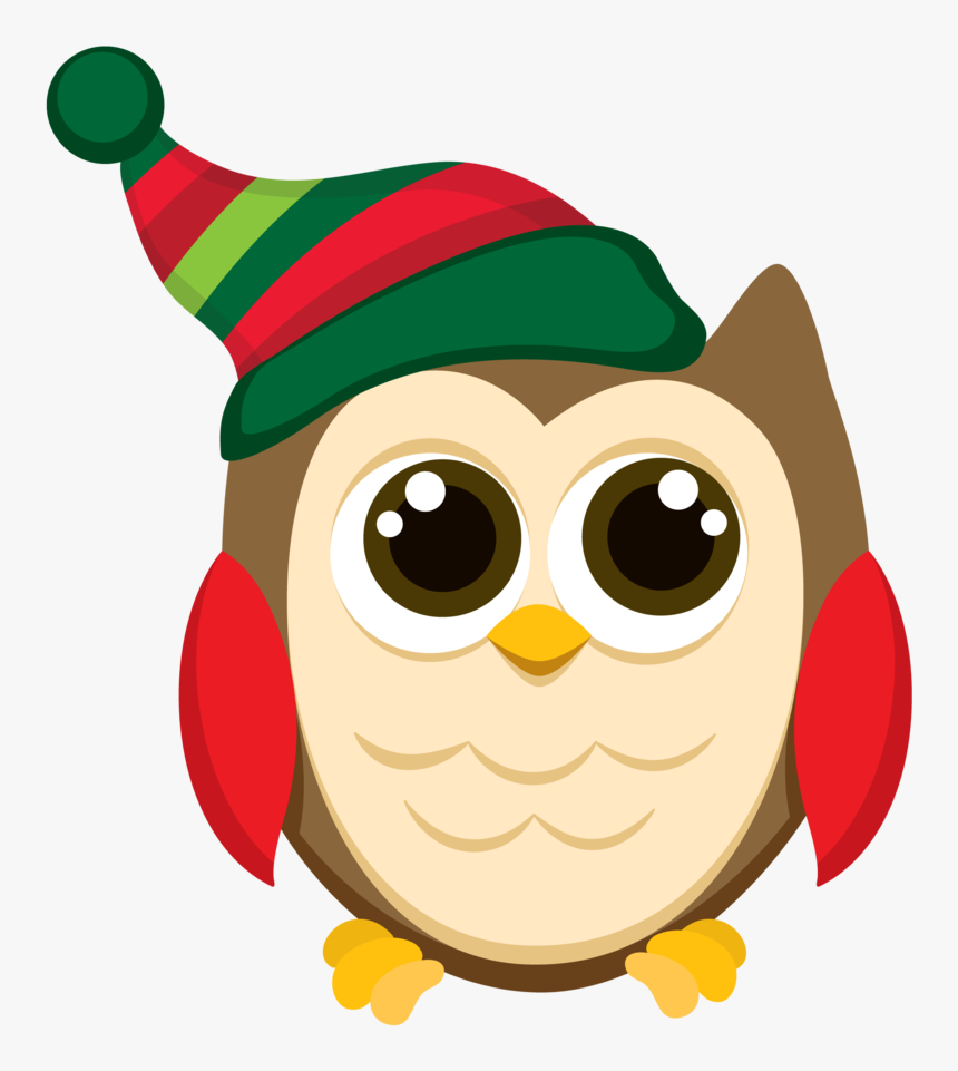 Transparent December Clip Art - Christmas Owl Clipart, HD Png Download, Free Download