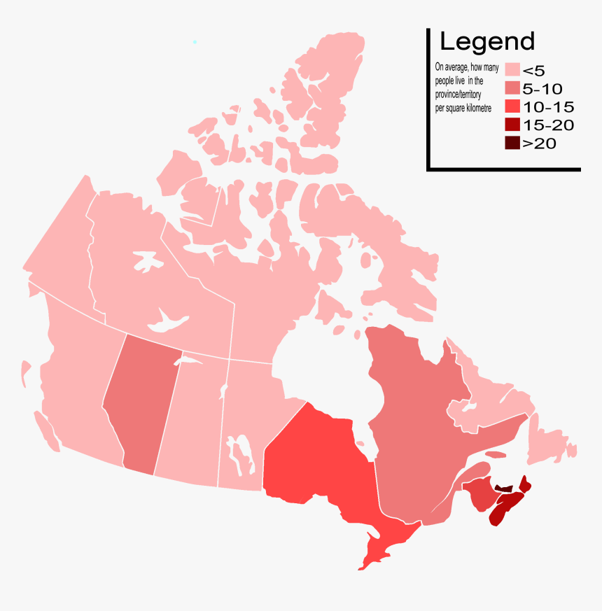 Canada Population Density Map - Religions In Canada Map, HD Png Download, Free Download