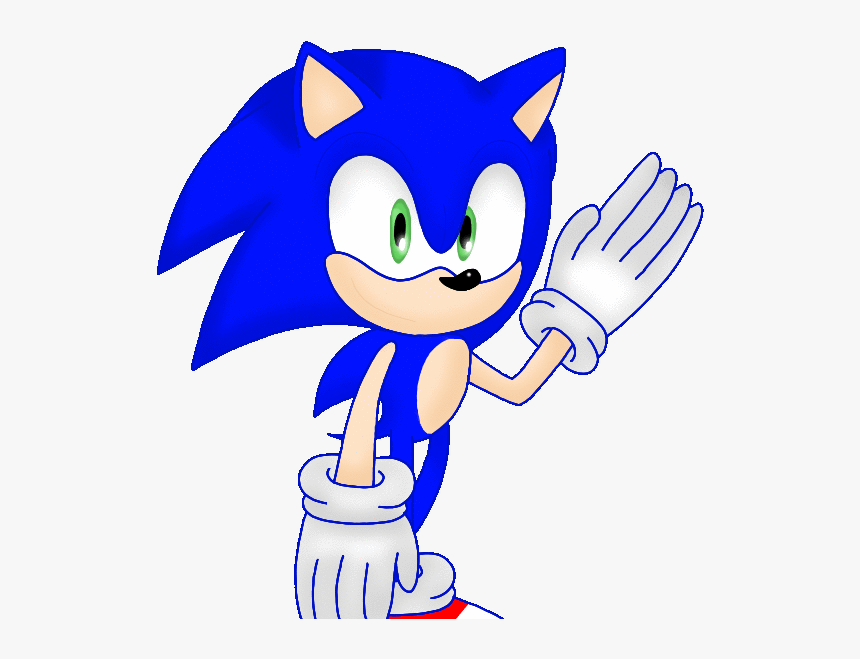 Sonic Waving By Yoshispyrolover On Clipart Library - Bye Gif, HD Png Download, Free Download