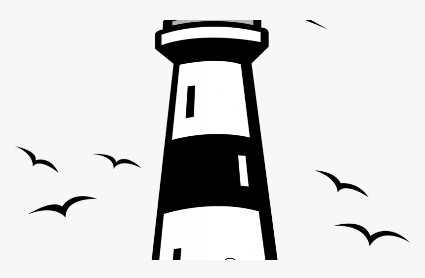 Transparent Hills Clipart Black And White - Light House Black And White, HD Png Download, Free Download