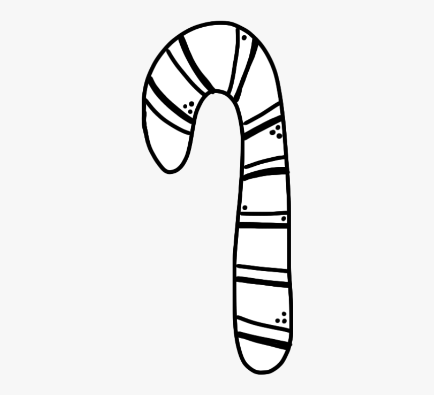 Black And White Clip - Candy Cane Clipart Black And White, HD Png Download, Free Download