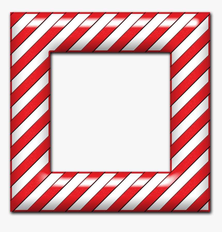 Candy Cane Heart Png Frame Clipart Candy Cane Clip - Clip Art, Transparent Png, Free Download