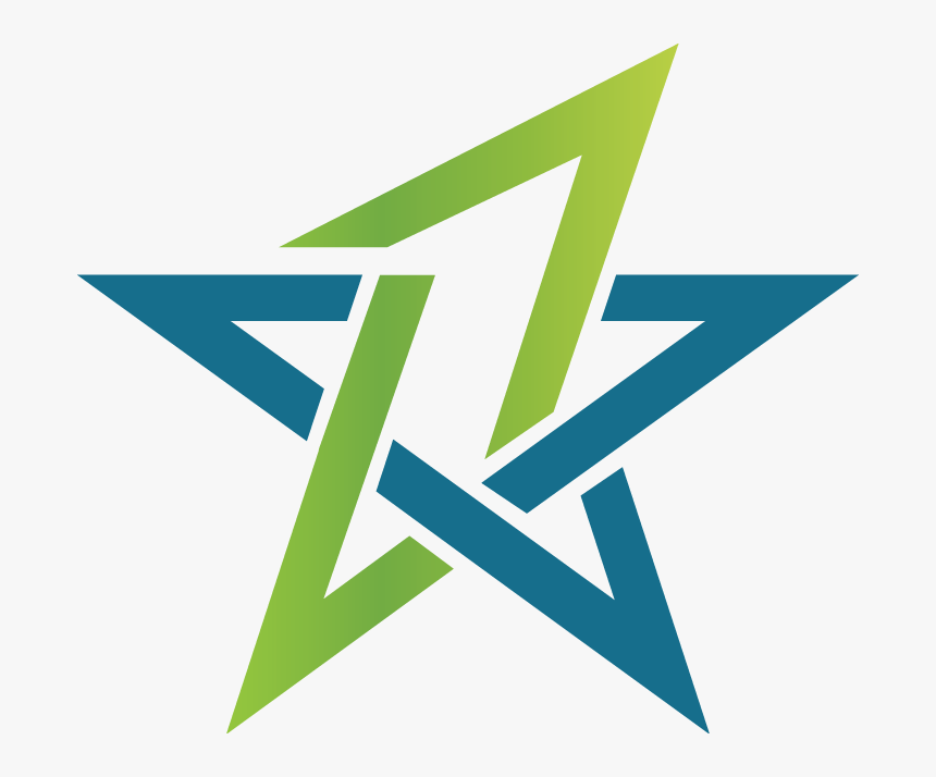 Blue Green Star Abstract Logo - Goldvine World, HD Png Download, Free Download
