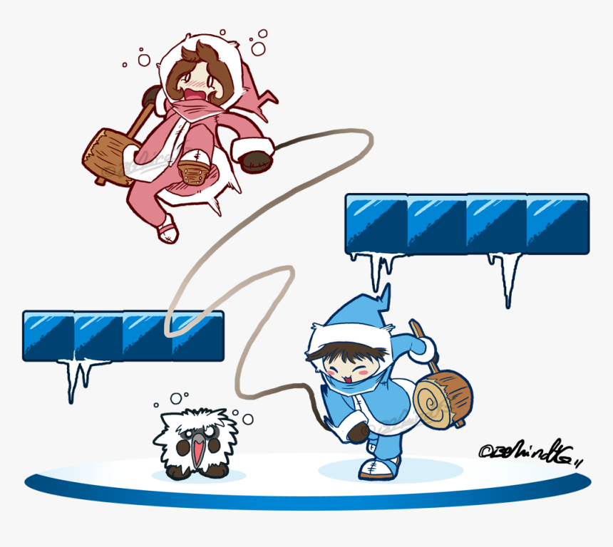 Practicing Belay By Tamarinfrog Ice Climber, Nintendo - Ice Climbers Nana Art, HD Png Download, Free Download