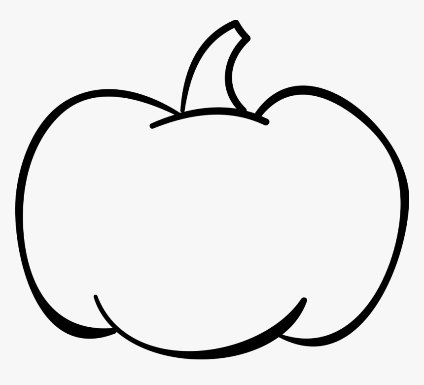 Halloween Pumpkin Vegetable Outline - Pumpkin Outline Clipart Black And White, HD Png Download, Free Download