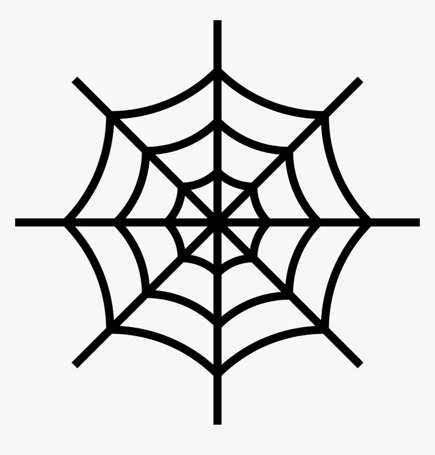 Download Spider Pumpkin Outline Pdf Jpg Png File - Simple Spider Web Design, Transparent Png, Free Download