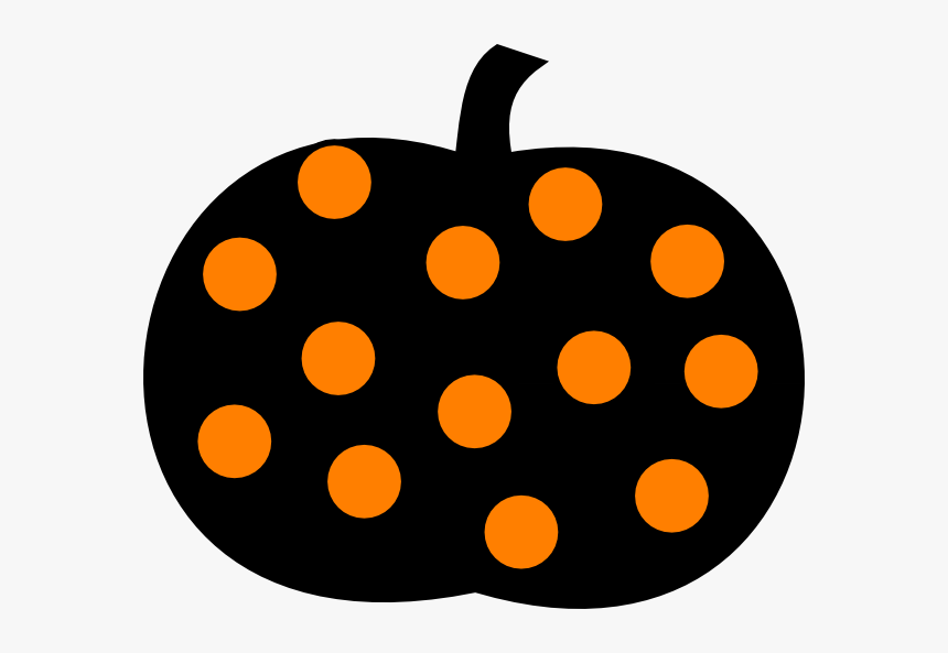 Pumpkin Clip Art At - Polka Dot Pumpkin Clipart, HD Png Download, Free Download