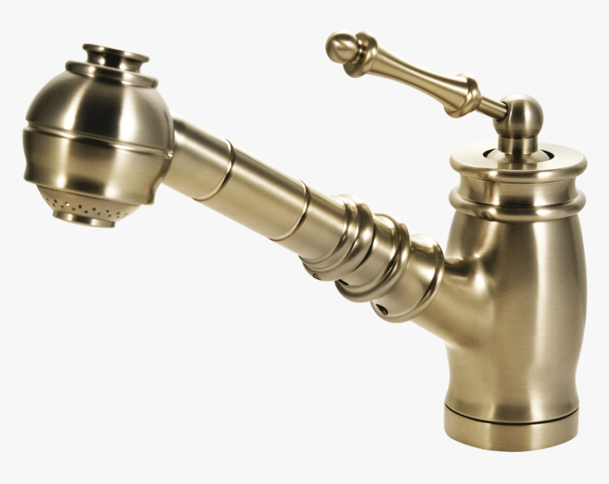 Antique Brass Single Hole Pull Out Kitchen Faucet, HD Png Download, Free Download