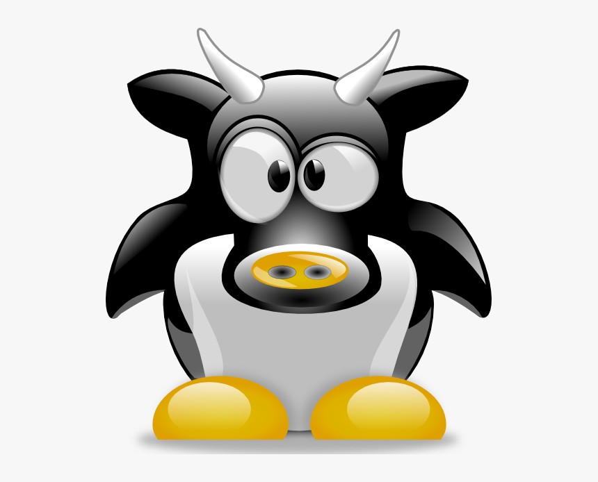 Cow Tux 1 555px - Linux Cow, HD Png Download, Free Download