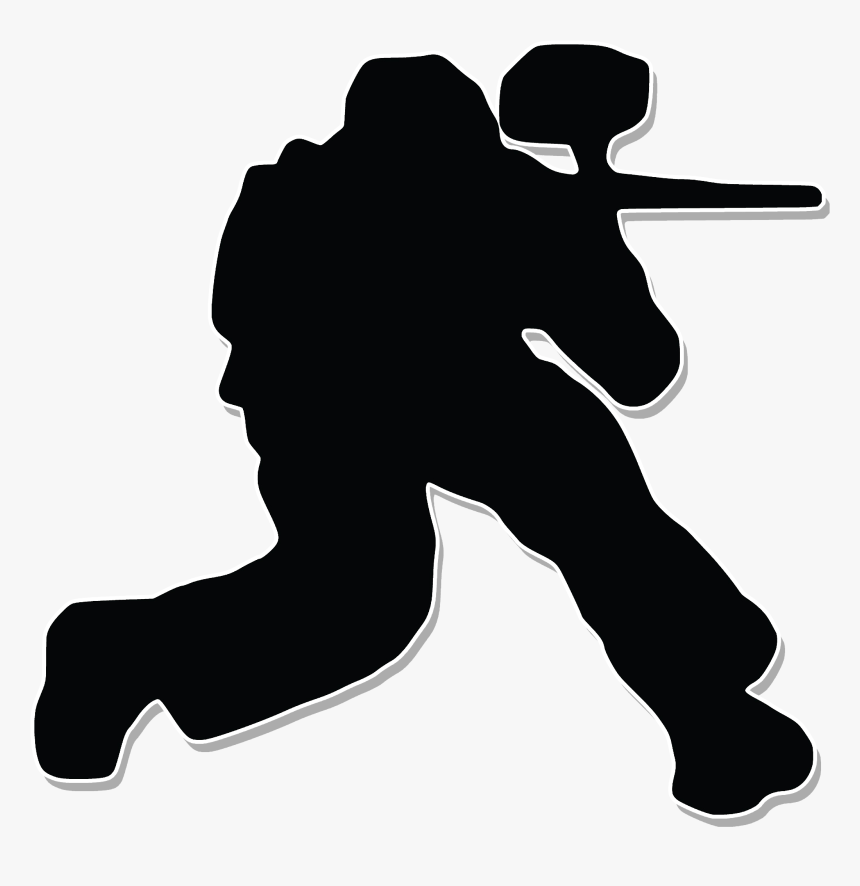 Pro Paintball Shop Silhouette Paintball Guns Stencil - Paintball Player Silhouette Hd, HD Png Download, Free Download
