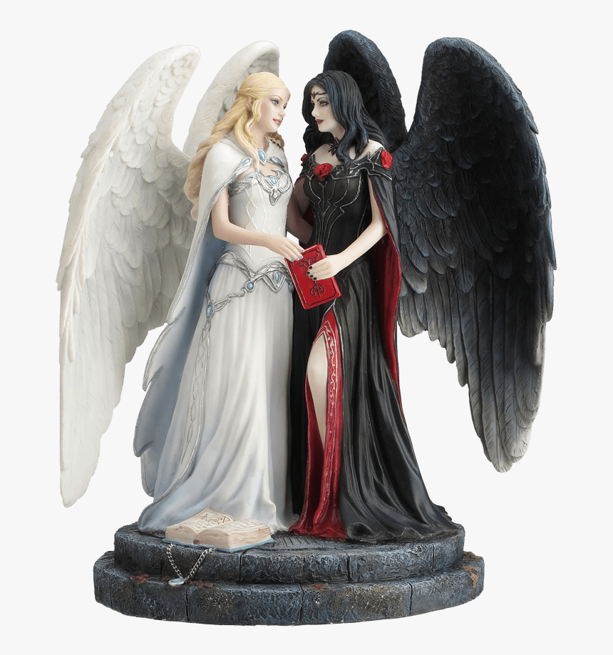 Dark And Light Angel Statue - Light And Dark Angel, HD Png Download, Free Download