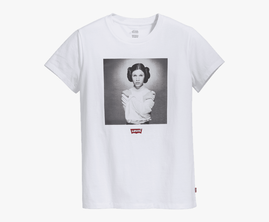 Levi"s X Star Wars Carrie Fisher Princess Leia T-shirt - Girl, HD Png Download, Free Download