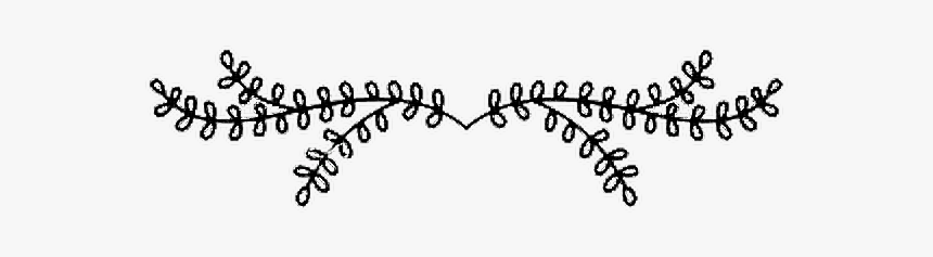 #black #leaves #dividers #freetoedit #love #handdrawn - Hand Drawn Leaf Divider, HD Png Download, Free Download