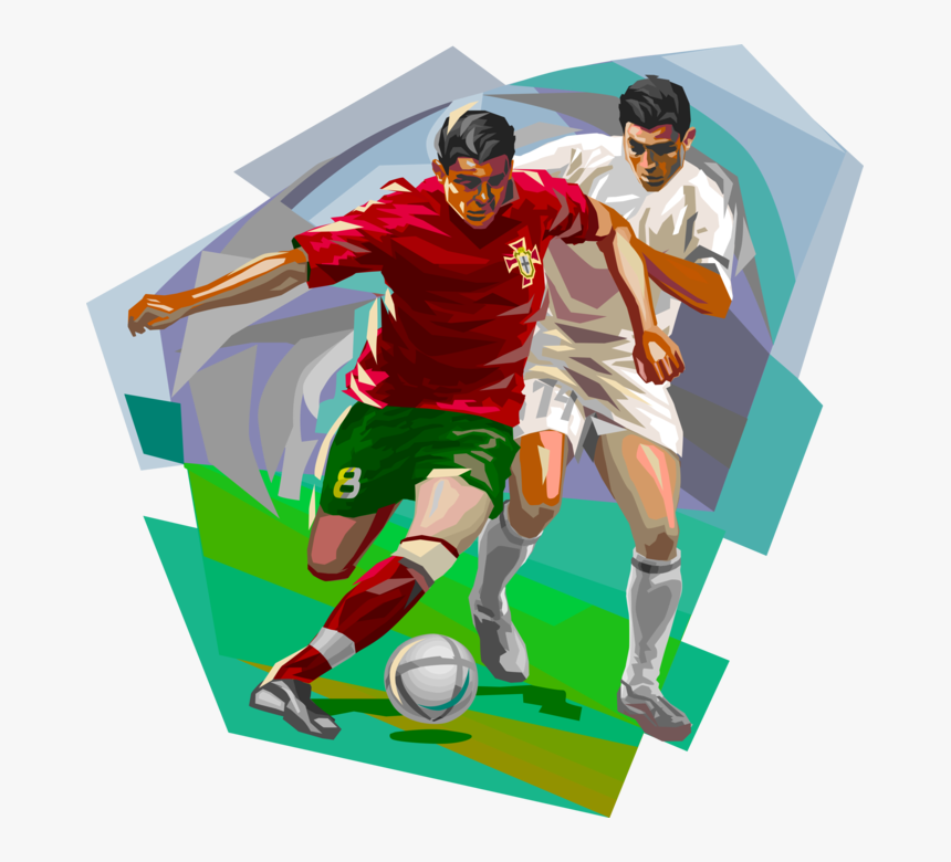 Vector Illustration Of Portuguese Football Players - Jogadores De Futebol Png, Transparent Png, Free Download