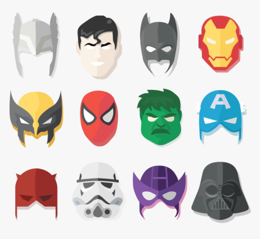 Super Heroes Masks - Super Hero Transparent Mask, HD Png Download, Free Download