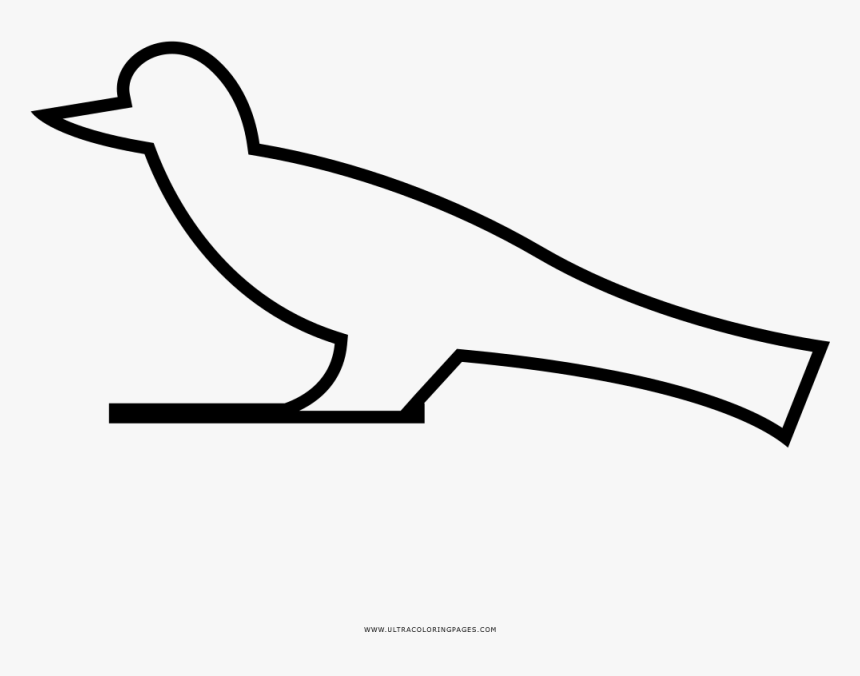 Hieroglyph Coloring Page - Duck, HD Png Download, Free Download