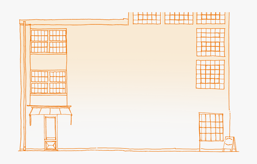 Drawing Of A Warehouse Exterior - Architecture, HD Png Download, Free Download