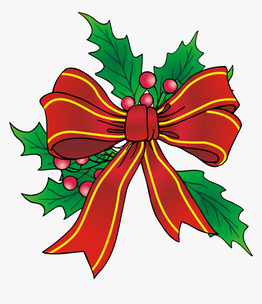 Christmas Bow Clipart Transparent Png - Christmas Bows Clip Art, Png Download, Free Download