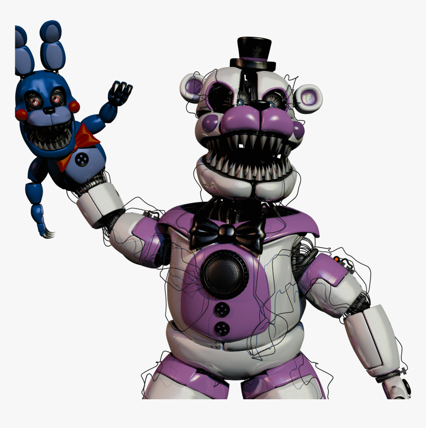 Cartoon,fictional Character,action Combat,illustration - Fnaf Nightmare Funtime Freddy, HD Png Download, Free Download