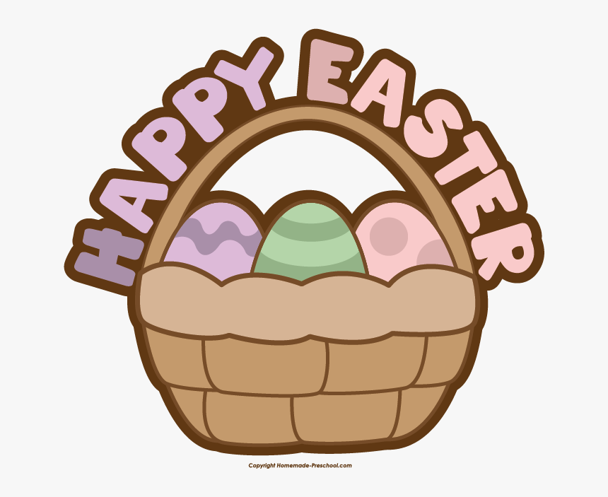 Happy Easter Clipart Simple - Happy Easter Basket Clipart, HD Png Download, Free Download