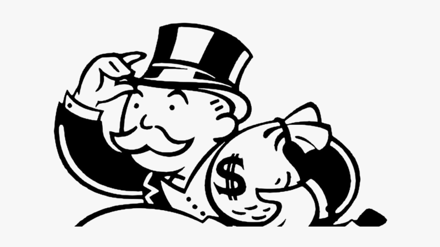 Rich Png File - Monopoly Black And White, Transparent Png, Free Download