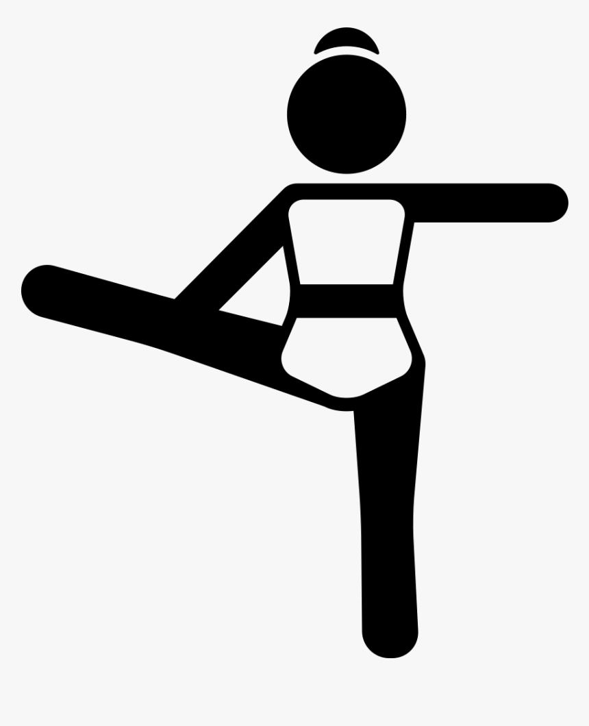 Girl Standing Up Stretching Right Leg - Open Legs Icon, HD Png Download, Free Download