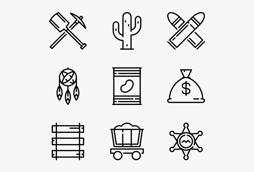 Bandit Vector Western - Design Icons Vector, HD Png Download, Free Download