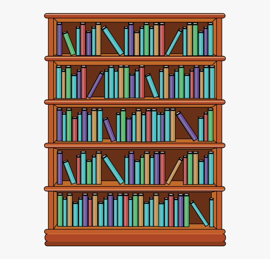 Bookshelf Clipart, HD Png Download, Free Download